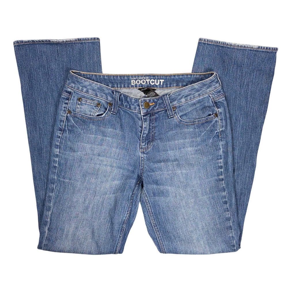 New York & Company Jeans Curvy Low Rise Bootcut Women's 6 Average Boho Retro